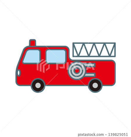 Cute fire truck illustration 139825051