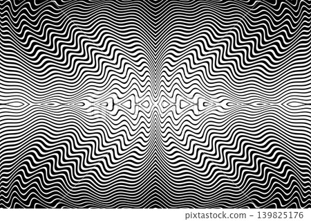 Symmetrical Wavy Lines Pattern. Abstract Textured Background. Symmetrical Wavy Lines Pattern. Abstract Textured Background. 139825176
