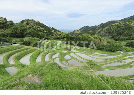 [Chiba Prefecture] Oyama Senmaida, where rice planting has been completed 139825248