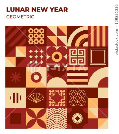 Chinese new year geometric background Chinese new year geometric background 139825336