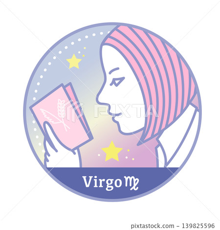 Pastel-colored Virgo icon Pastel-colored Virgo icon 139825596