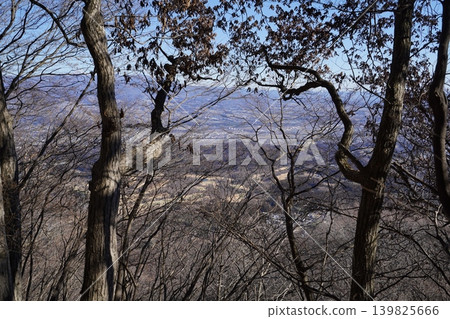 Climbing Mt. Mizusawa in Shibukawa City. View from the way to the summit. January 9, 2026. Climbing Mt. Mizusawa in Shibukawa City. View from the way to the summit. January 9, 2026. 139825666