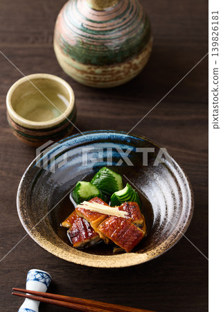 Uzaku: Eel and cucumber in vinegar dressing 139826181