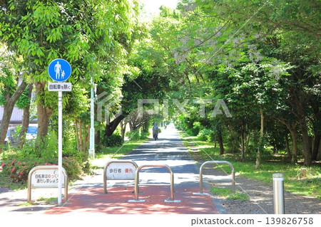 西武玉子線玉子自行車道和人行道 西武玉子線玉子自行車道和人行道 139826758
