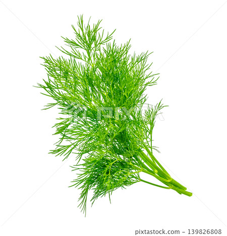Dill herb isolated on white background close up Dill herb isolated on white background close up 139826808