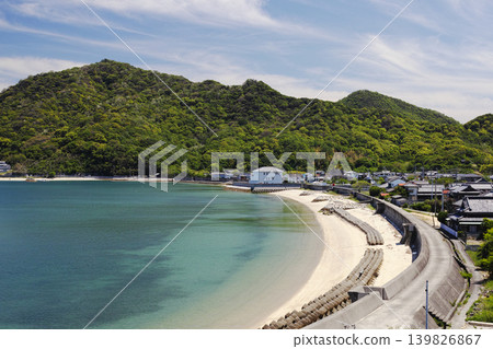 A resort road running along the coast A resort road running along the coast 139826867