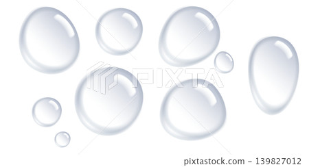 Realistic PNG water drops overlay isolated on a light transparent background. Pure liquid icon or design element. Water condensation on surface, reflection, realistic shadow. 3d PNG drops Realistic PNG water drops overlay isolated on a light transparent background. Pure liquid icon or design element. Water condensation on surface, reflection, realistic shadow. 3d PNG drops 139827012