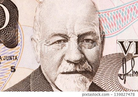 Cleto Gonzalez Viquez a closeup portrait from Costa Rican money Cleto Gonzalez Viquez a closeup portrait from Costa Rican money 139827478