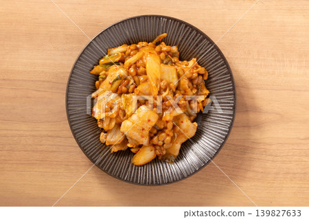 Pork, kimchi, and natto Pork, kimchi, and natto 139827633