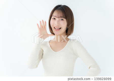 Women, casual, cheering 139828099