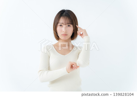 女性休閒擔心 139828104