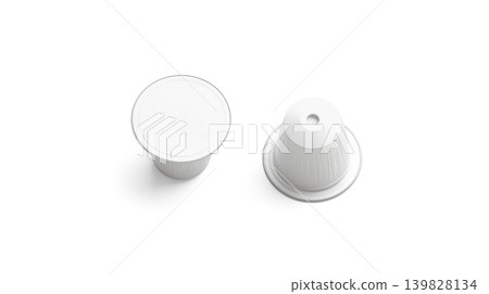 Blank white plastic coffee capsule mockup png, top view, transparent background, 3d rendering. Empty disposable bag with cream or coffe mock up cut out. Clear bio packet with beverage template. Blank white plastic coffee capsule mockup png, top view, transparent background, 3d rendering. Empty disposable bag with cream or coffe mock up cut out. Clear bio packet with beverage template. 139828134