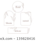 Elegant floral frames set. Editable design elements for labels, corporate identity, wedding invitation 139828416