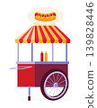 Hot Dog Stand - Colorful Flat Design Illustration 139828446