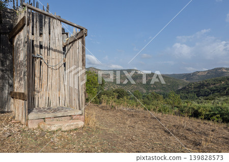 Rustic Outdoor Bamboo Shower In Green Hills Rustic Outdoor Bamboo Shower In Green Hills 139828573