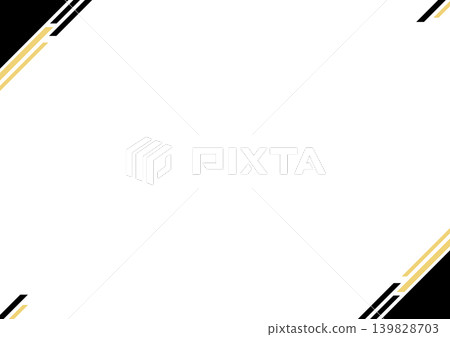 商務風格的黑金幾何線邊框背景 139828703