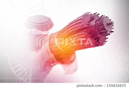 Human Vein anatomy on abstract science background 139828835