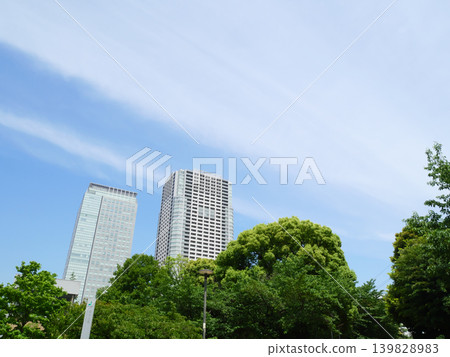 Urban landscape with greenery and skyscrapers | Kinshicho Urban landscape with greenery and skyscrapers | Kinshicho 139828983