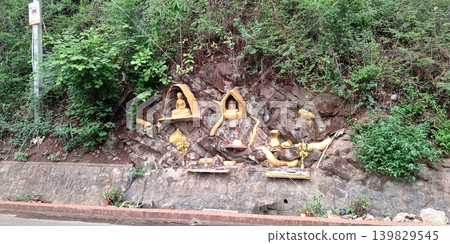 Buddha statues along the Mekong River [Luang Prabang, Laos] 139829545