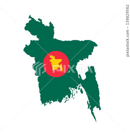 Bangladesh Map with Flag on white background Bangladesh Map with Flag on white background 139829562