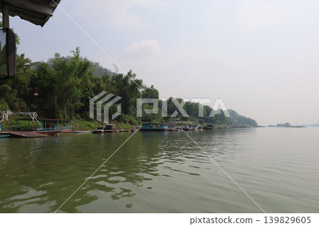 View from a ferry on the Mekong River [Luang Prabang, Laos] 139829605
