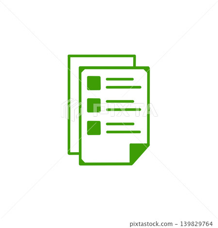 List and checkbox icon assets - white background - image of document and task management List and checkbox icon assets - white background - image of document and task management 139829764