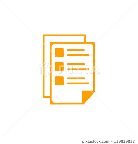 Checklist/To-Do list icon (orange) Checklist/To-Do list icon (orange) 139829838
