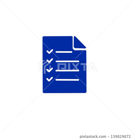 Checklist icon material - blue - image of a to-do list or task management Checklist icon material - blue - image of a to-do list or task management 139829872