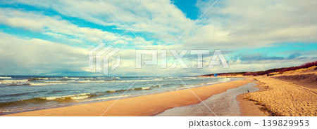 Baltic sea coast in autumn. Palanga, Lithuania Baltic sea coast in autumn. Palanga, Lithuania 139829953