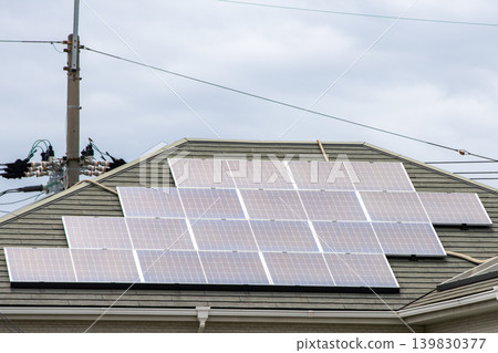 Solar panel on the roof 139830377