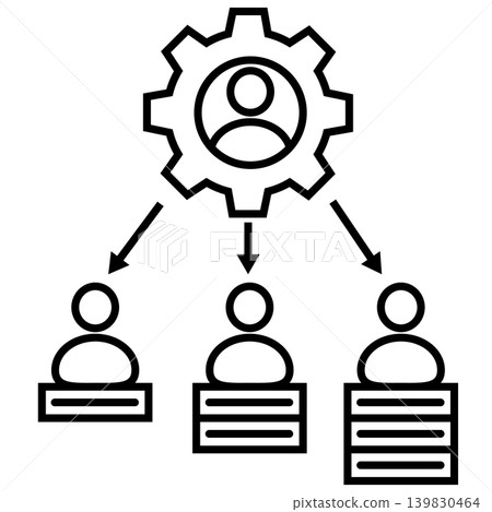 Workload distribution icon. Work allocation sign. Team workload assignment symbol. flat style. Workload distribution icon. Work allocation sign. Team workload assignment symbol. flat style. 139830464