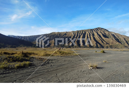Sea of sand desert in mount Bromo Indonesia Sea of sand desert in mount Bromo Indonesia 139830469