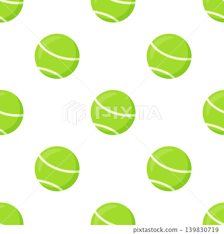 Vector Green Tennis Ball Seamless Pattern. Green Vector Background with Flat Tennis Balls. Repeat Tile for Sports Design, Tennis Ball Pattern for Textile, Packaging, Gift Wrap, Fabric Vector Green Tennis Ball Seamless Pattern. Green Vector Background with Flat Tennis Balls. Repeat Tile for Sports Design, Tennis Ball Pattern for Textile, Packaging, Gift Wrap, Fabric 139830719