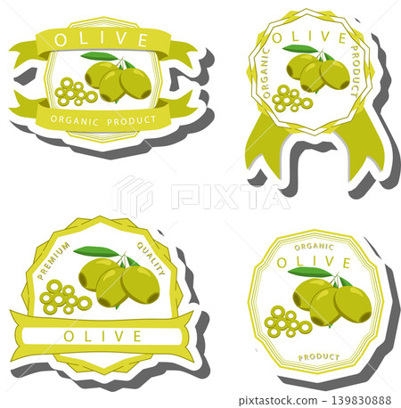 Berry theme from set juicy delicious olive of various sizes 139830888
