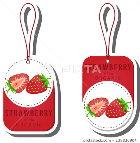 Berry theme from set juicy delicious strawberry of various sizes Berry theme from set juicy delicious strawberry of various sizes 139830904
