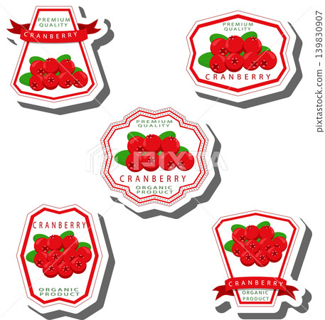 Berry theme from set juicy delicious cranberry of various sizes Berry theme from set juicy delicious cranberry of various sizes 139830907