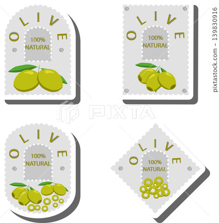 Berry theme from set juicy delicious olive of various sizes Berry theme from set juicy delicious olive of various sizes 139830916