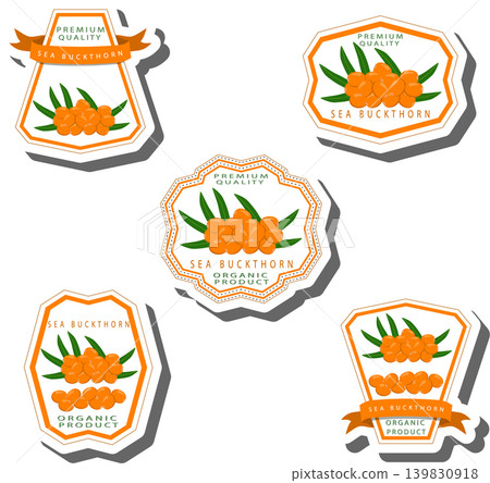 Berry theme from set juicy delicious sea buckthorn of various sizes Berry theme from set juicy delicious sea buckthorn of various sizes 139830918