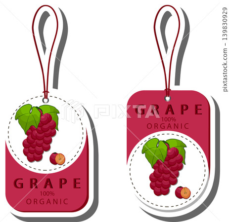 Berry theme from set juicy delicious grape of various sizes 139830929
