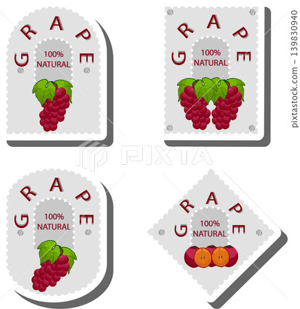 Berry theme from set juicy delicious grape of various sizes Berry theme from set juicy delicious grape of various sizes 139830940