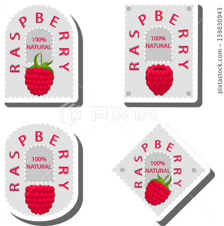 Berry theme from set juicy delicious raspberry of various sizes Berry theme from set juicy delicious raspberry of various sizes 139830943