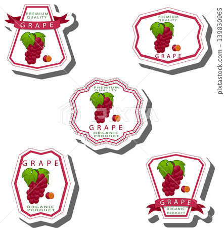 Berry theme from set juicy delicious grape of various sizes 139830965