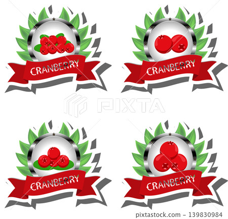 Berry theme from set juicy delicious cranberry of various sizes Berry theme from set juicy delicious cranberry of various sizes 139830984