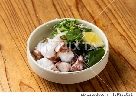 Takobutsu: A seafood sashimi dish featuring fresh octopus. Takobutsu: A seafood sashimi dish featuring fresh octopus. 139831031