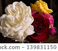 White and red rose flower arrangement - perfect for weddings and anniversaries. 139831150