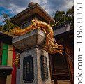 A dragon sculpture at a temple and Japanese architecture: Japanese style, tourist image 139831151