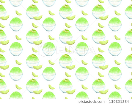 Shaved ice (melon) seamless pattern C-1' Shaved ice (melon) seamless pattern C-1' 139831284