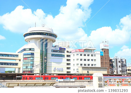 愛知縣豐田市名鐵豐田市站停靠的電車風景 139831293