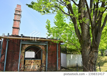 A historic red brick single kiln in Noritake Garden A historic red brick single kiln in Noritake Garden 139831417