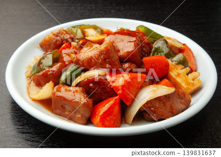 sweet and sour pork	 139831637
